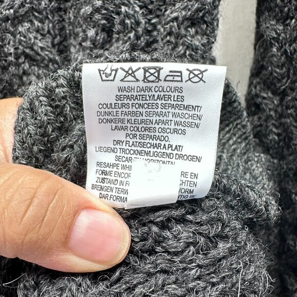 Aran Crafts Aran Islands-motif Made in Ireland 100% Wool Pullover Sweater Small - Picture 7 of 9